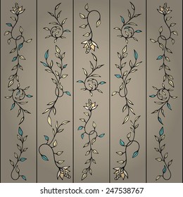 Seamless abstract hand-drawn waves pattern. Seamless pattern  can be used for wallpaper, pattern fills, web page background,surface textures.  Gorgeous seamless floral background