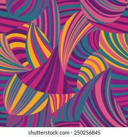 Seamless abstract hand-drawn waves pattern. Vector Illustration. Geometrical abstract background.