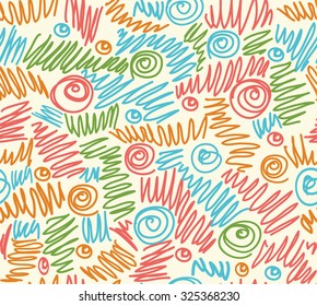 Seamless abstract hand-drawn waves pattern, wavy background. Seamless pattern can be used for wallpaper, pattern fills, web page background,surface textures. 