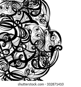 Seamless abstract hand-drawn waves pattern, wavy background. Seamless pattern can be used for wallpaper, pattern fills, web page background,surface textures. 
