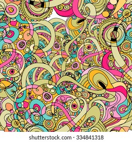 Seamless abstract hand-drawn waves pattern, wavy background. Seamless pattern can be used for wallpaper, pattern fills, web page background,surface textures.