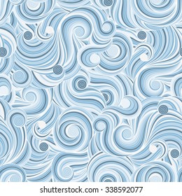 Seamless abstract hand-drawn waves pattern, wavy background. Seamless pattern can be used for wallpaper, pattern fills, web page background,surface textures.