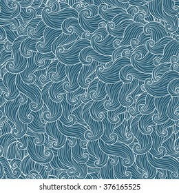 Seamless abstract hand-drawn waves pattern, wavy background. Seamless pattern can be used for wallpaper, pattern fills, web page background,surface textures. Gorgeous seamless background
