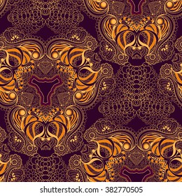 Seamless abstract hand-drawn waves pattern, wavy background. Seamless pattern can be used for wallpaper, pattern fills, web page background,surface textures. Gorgeous seamless floral background
