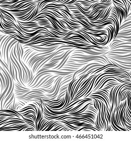 Seamless abstract hand-drawn waves pattern, background. Illustration for wallpaper, web page, surface textures.