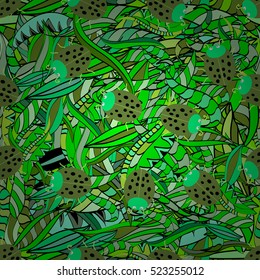 Seamless abstract hand-drawn waves pattern, wavy background.