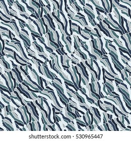 Seamless abstract hand-drawn waves pattern, wavy background. Can be used for wallpaper, pattern fills, web page, surface textures.