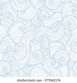Seamless abstract hand-drawn waves pattern, wavy background. Seamless pattern can be used for wallpaper, pattern fills, web page background,surface textures. Gorgeous seamless background
