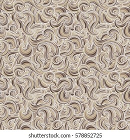 Seamless abstract hand-drawn waves pattern, wavy background. Seamless pattern can be used for wallpaper, pattern fills, web page background,surface textures. Gorgeous seamless background