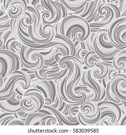 Seamless abstract hand-drawn waves pattern, wavy background. Seamless pattern can be used for wallpaper, pattern fills, web page background,surface textures. Gorgeous seamless background