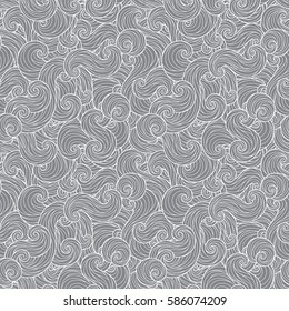 Seamless abstract hand-drawn waves pattern, wavy background. Seamless pattern can be used for wallpaper, pattern fills, web page background,surface textures. Gorgeous seamless background