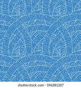 Seamless abstract hand-drawn waves pattern, wavy background. Can be used for wallpaper, pattern fills, web page, surface textures.