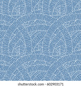 Seamless abstract hand-drawn waves pattern, wavy background. Can be used for wallpaper, pattern fills, web page, surface textures.