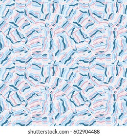 Seamless abstract hand-drawn waves pattern, wavy background. Can be used for wallpaper, pattern fills, web page, surface textures.