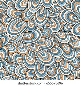 Seamless abstract hand-drawn waves pattern, wavy background. Seamless pattern can be used for wallpaper, pattern fills, web page background,surface textures. Gorgeous seamless background