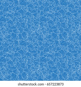 Seamless abstract hand-drawn waves pattern, wavy background. Seamless pattern can be used for wallpaper, pattern fills, web page background,surface textures. Gorgeous seamless nature background