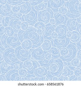 Seamless abstract hand-drawn waves pattern, wavy background. Seamless pattern can be used for wallpaper, pattern fills, web page background,surface textures. Gorgeous seamless nature background