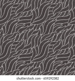 Seamless abstract hand-drawn waves pattern. Can be used for wallpaper, pattern fills, web page background,surface textures.