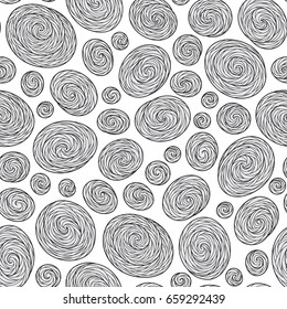 Seamless abstract hand-drawn waves pattern. Can be used for wallpaper, pattern fills, web page background,surface textures.