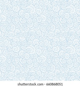 Seamless abstract hand-drawn waves pattern. Can be used for wallpaper, pattern fills, web page background,surface textures.