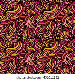 Seamless abstract hand-drawn waves texture, vector. Use for fabric, paper goods, pattern fills, wrapping, surface textures                 