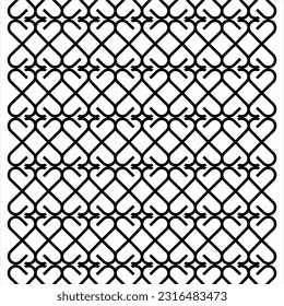 Seamless abstract hearts and diamonds pattern. Print for fabrics, paper, packaging, covers, backgrounds.
