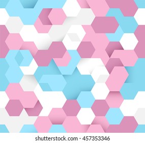 Seamless Abstract Hexagon background. Geometric concept design