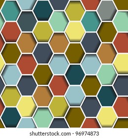 Seamless abstract hexagon background.Vector eps10