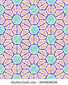Resumen transparente Flores hexagonales en mosaico de fondo