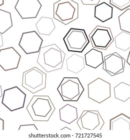 Seamless abstract hexagon geometric pattern, colorful & artistic for graphic design, catalog, textile or texture printing & background. Vector illustration graphic.