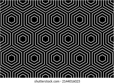 Seamless abstract hexagon pattern. Vector Illustration.