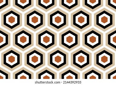 Seamless abstract hexagon pattern. Vector Illustration.