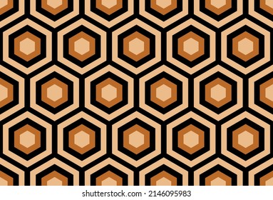 Seamless abstract hexagon pattern. Vector Illustration.