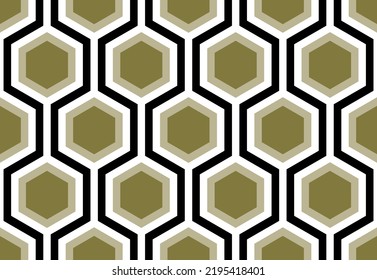 Seamless abstract hexagon pattern. Vector Illustration.