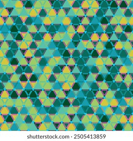 Seamless abstract hexagon and triangle pattern