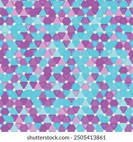Seamless abstract hexagon and triangle pattern