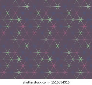Seamless abstract hexagons and triangles textile pattern. Multicolor modern stylish background cover geometric shapes.