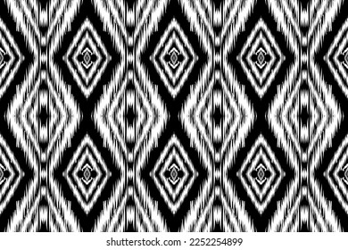 Seamless abstract Ikat pattern, Abstract background for textile design, wallpaper, surface textures, wrapping paper, embroidery fabrics pattern.