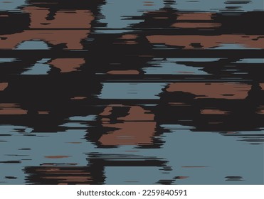 Seamless abstract ikat pattern in earthy color vector . Abstract background for textile design, wallpaper, surface textures, wrapping paper