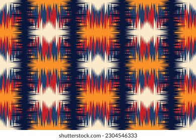 Seamless abstract ikat pattern in earthy color. Abstract background for textile design, wallpaper, surface textures, wrapping paper.