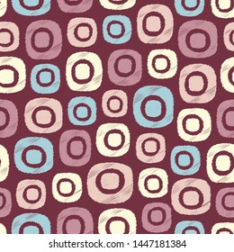 Seamless abstract ikat pattern with the image of oval geometric shapes
