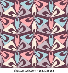 Seamless abstract ikat pattern with the image of floral ornament.
