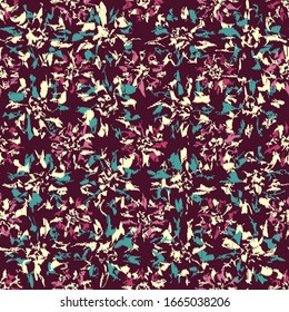 Seamless abstract ikat pattern with the image of floral ornament.
