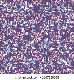 Seamless abstract ikat pattern with the image of floral ornament.
