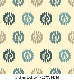Seamless abstract ikat pattern with the image of floral ornament.
