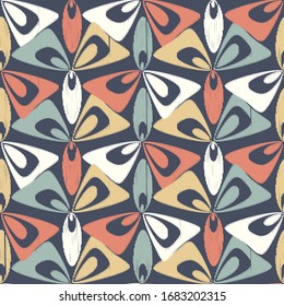 Nahtlose abstrakte Kat-Muster mit dem Bild von Blumenschmuck.
