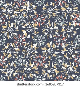Seamless abstract ikat pattern with the image of floral ornament.