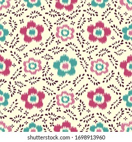 Nahtlose abstrakte Kat-Muster mit dem Bild von Blumenschmuck.
