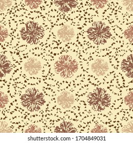 Patrón abstracto de ikat sin inconvenientes con la imagen de adorno floral.
