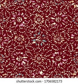 Seamless abstract ikat pattern with the image of floral ornament.
